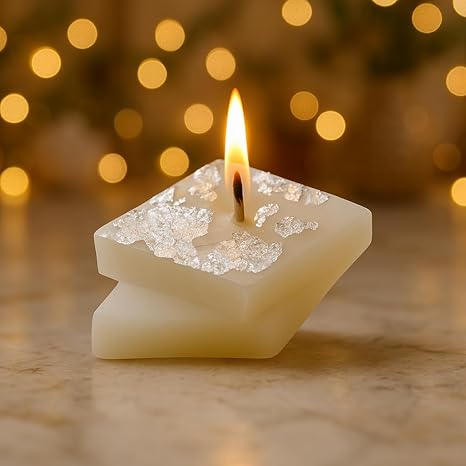 Soya Wax Candles Set of 12, Kajukatali Shape Wax Candles for Festival Decor ( TCMH474-2PKT)