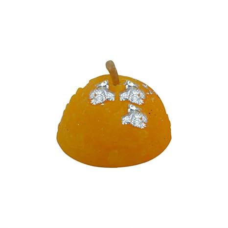 Soya Wax Candles Set of 12 for Festival Decorations Laddu Shape Wax Candles (TCMH475-2PKT)