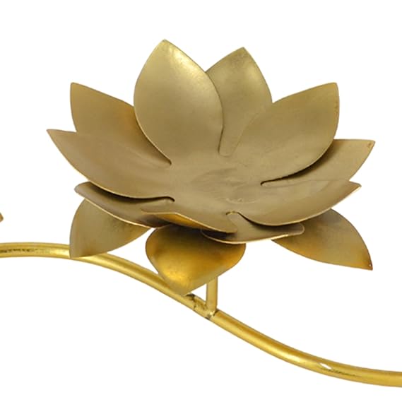 Tealight Candle Holder Set, Diwali Decor Items, Lotus Design Tealight Candle Holder Stand Frame, Christmas Diwali Decoration Items, Pooja Decoration Items, Temple Mandir Decorations (TCMH493-1BOX)