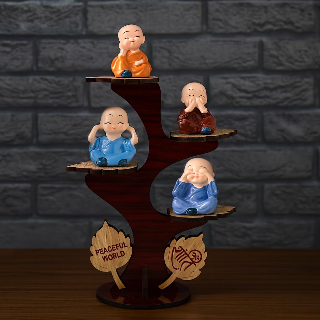 Set of 4 Buddha Idols for Home Decor, Buddha Statue for Home (BMAS165)