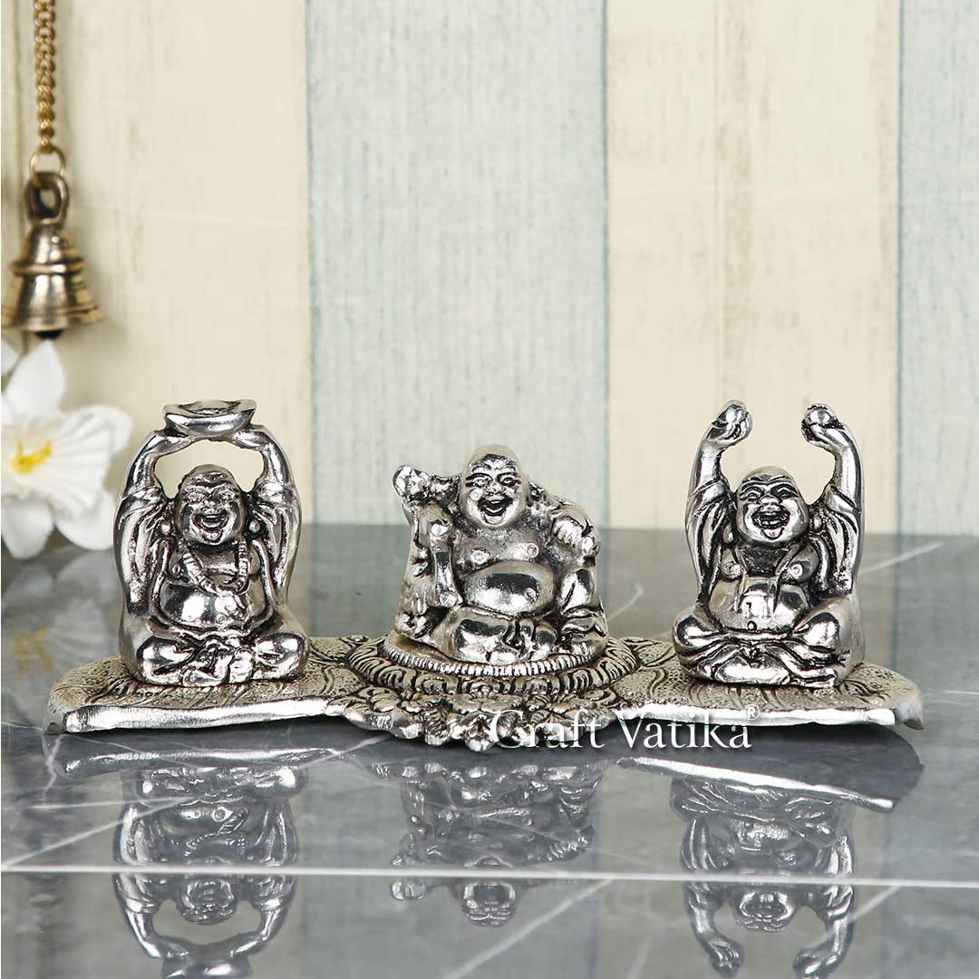 Metal Laughing Buddha Idol Statue Showpiece Bbs315
