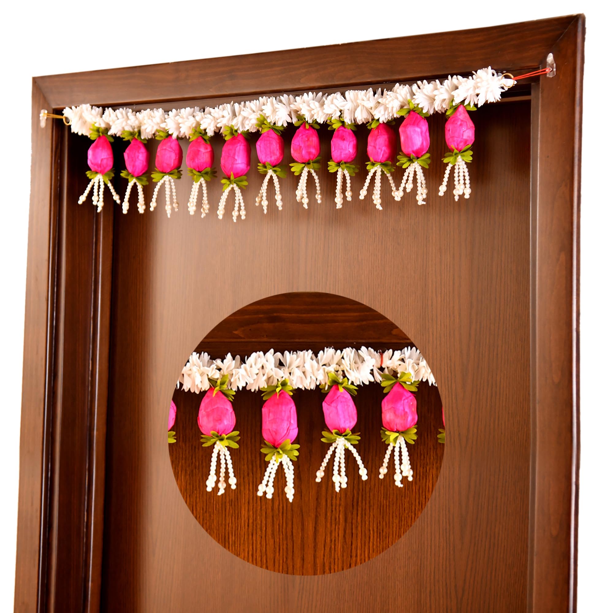 Toran for Main Door Entrance, Diwali Decor Items, Lotus Buds for Decoration Toranam for Diwali Decoration ( TORAN196 )