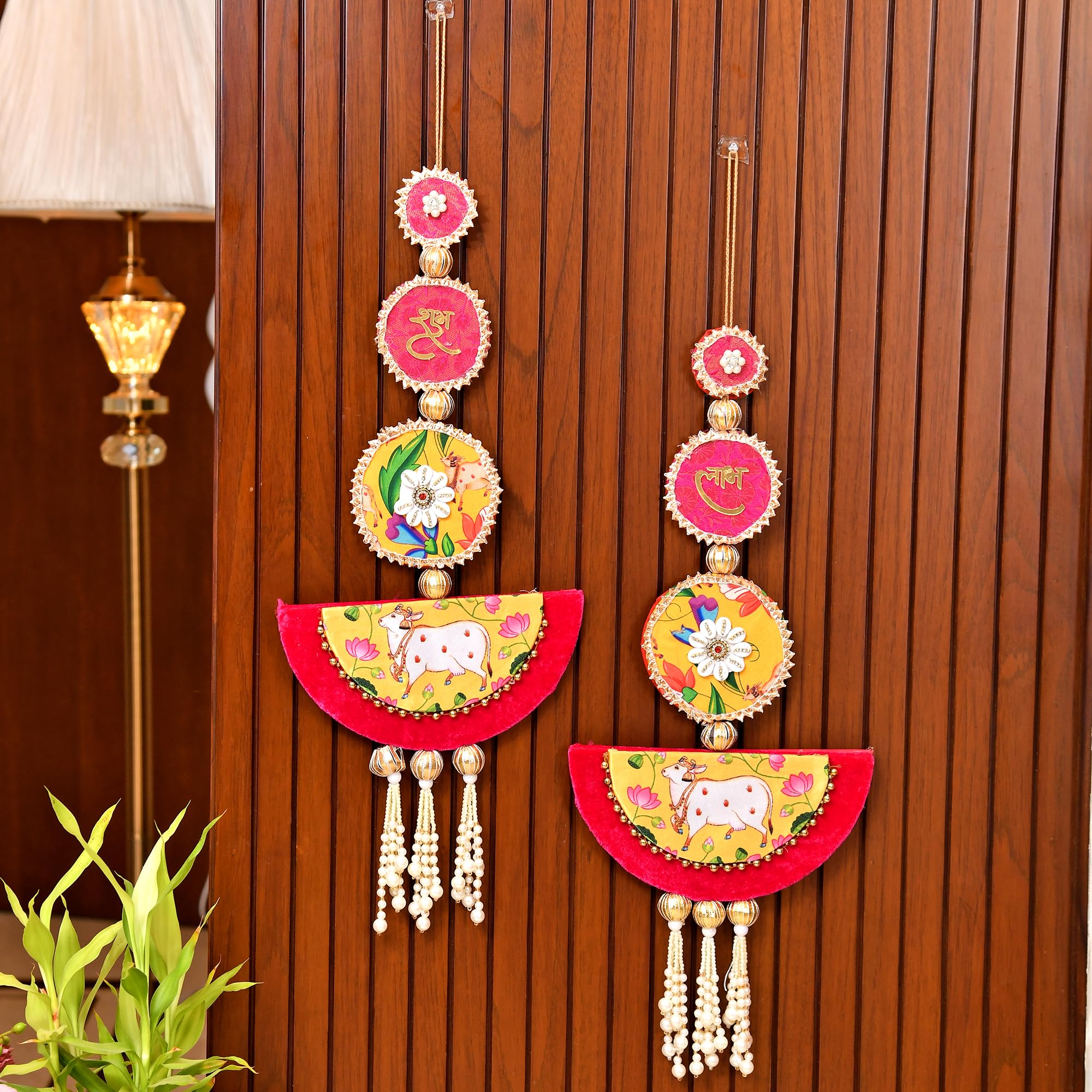 Shubh Labh for Door Entrance Latkan Wall & Door Hanging Decoration Items ( LTKN155-1SET )