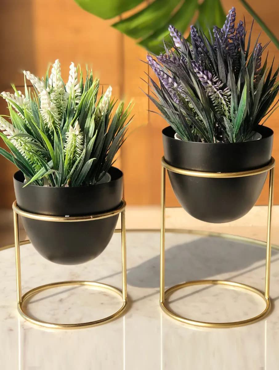 Plant Pots Metal Flower Vase Set of 2, DFMS464