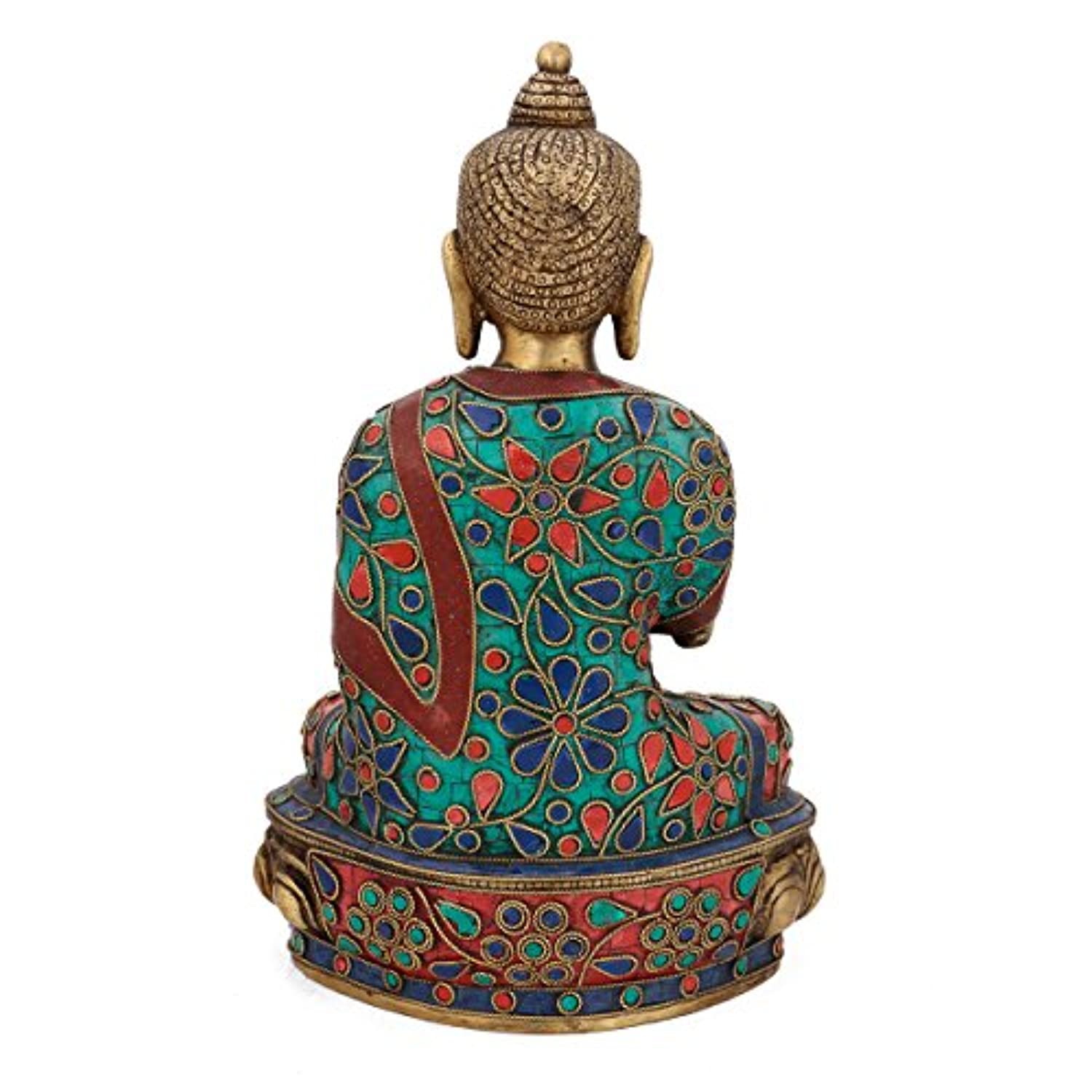 Blessing Buddha Idol Sitting On Lotus Showpiece