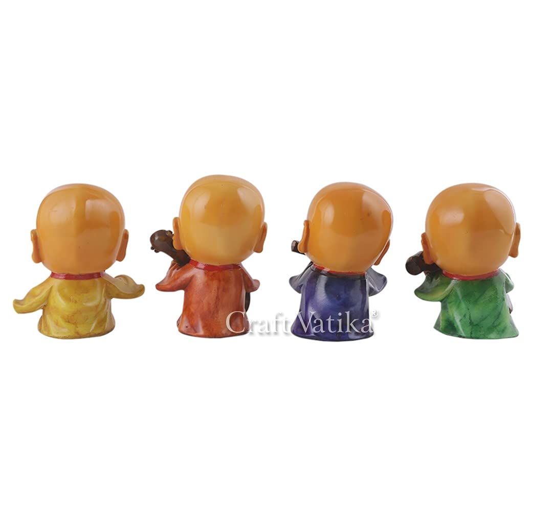 Musical Cute Monk Buddha Decorative Showpiece