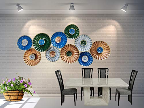 Metal 3D Abstract Flower Mounted Wall Hanging Showpiece