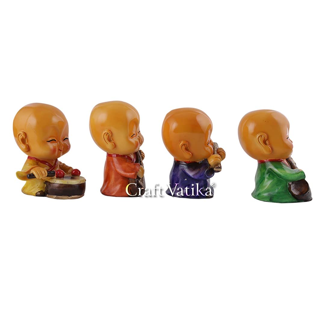 Musical Cute Monk Buddha Decorative Showpiece