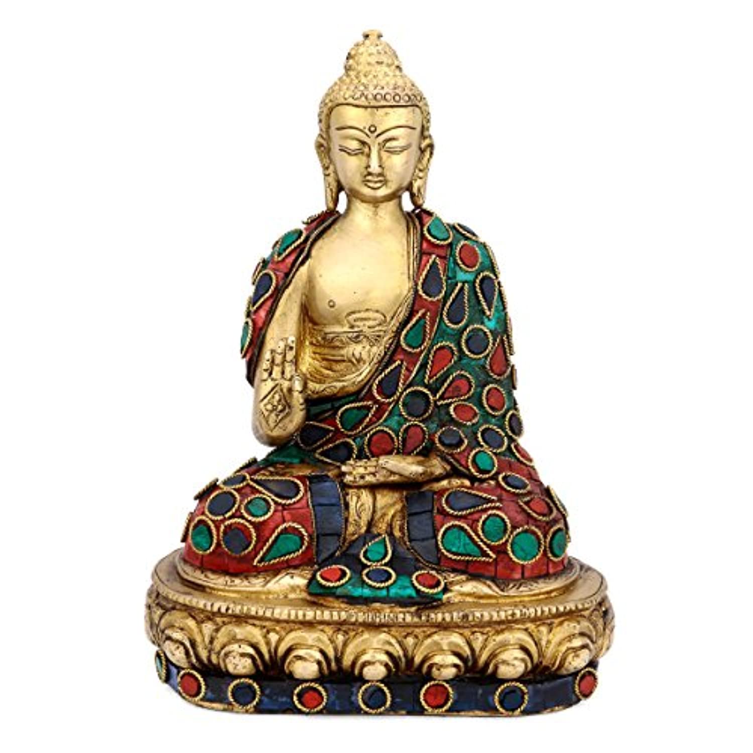 Brass Blessing Buddha Decorative Figurine