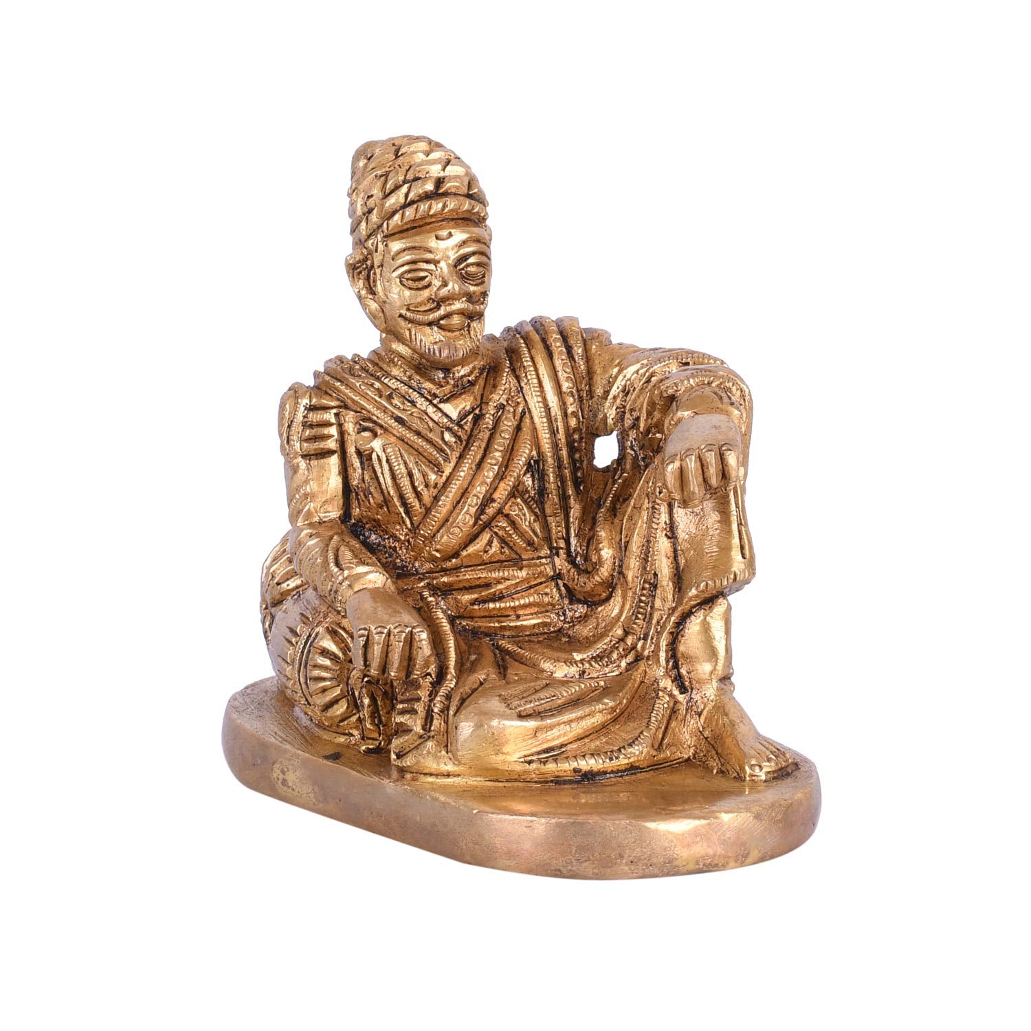 Brass Shivaji Maharaj Showpiece for Gift & Decor