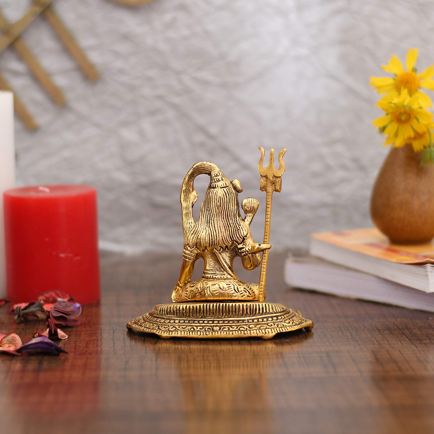 Metal Sitting Shiva Idol Showpiece Shbs147