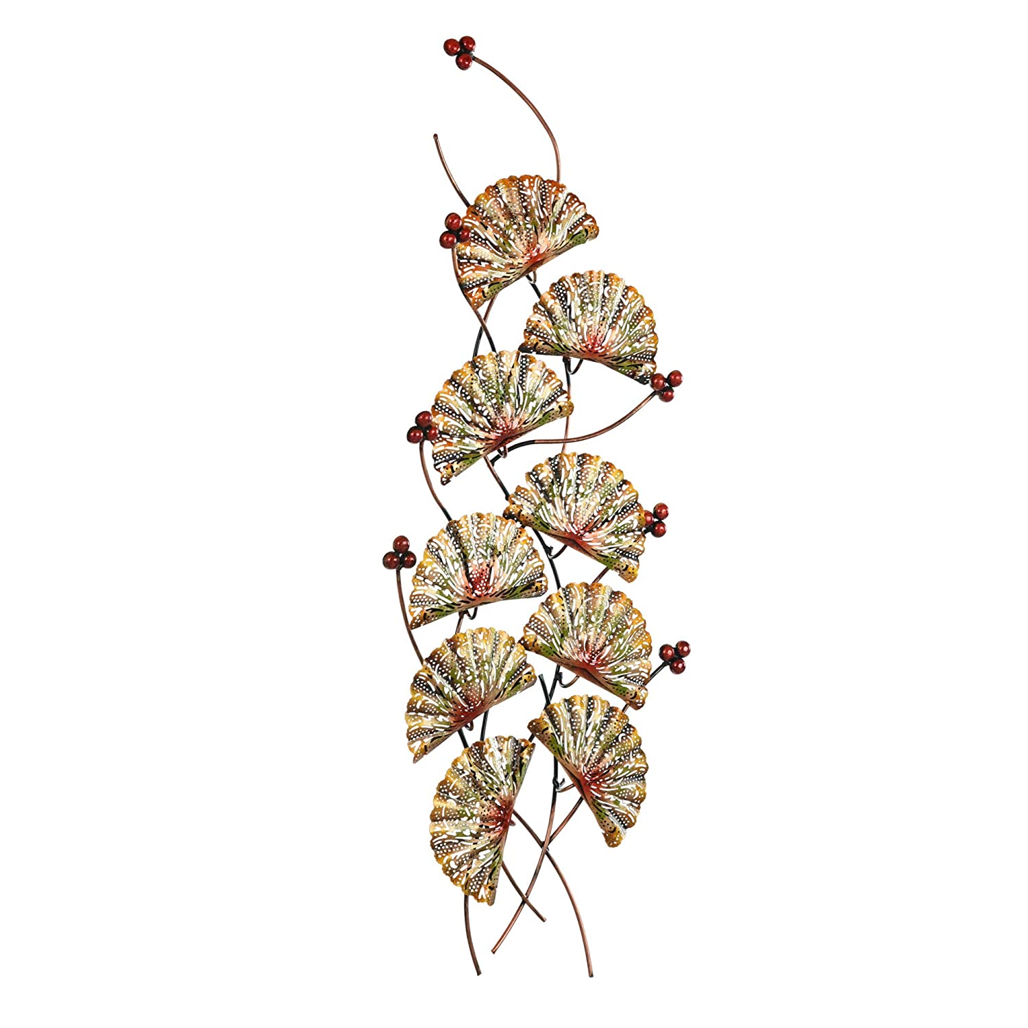 Metal Multicolor Cut Leaf Mounted Wall Hanging Showpiece