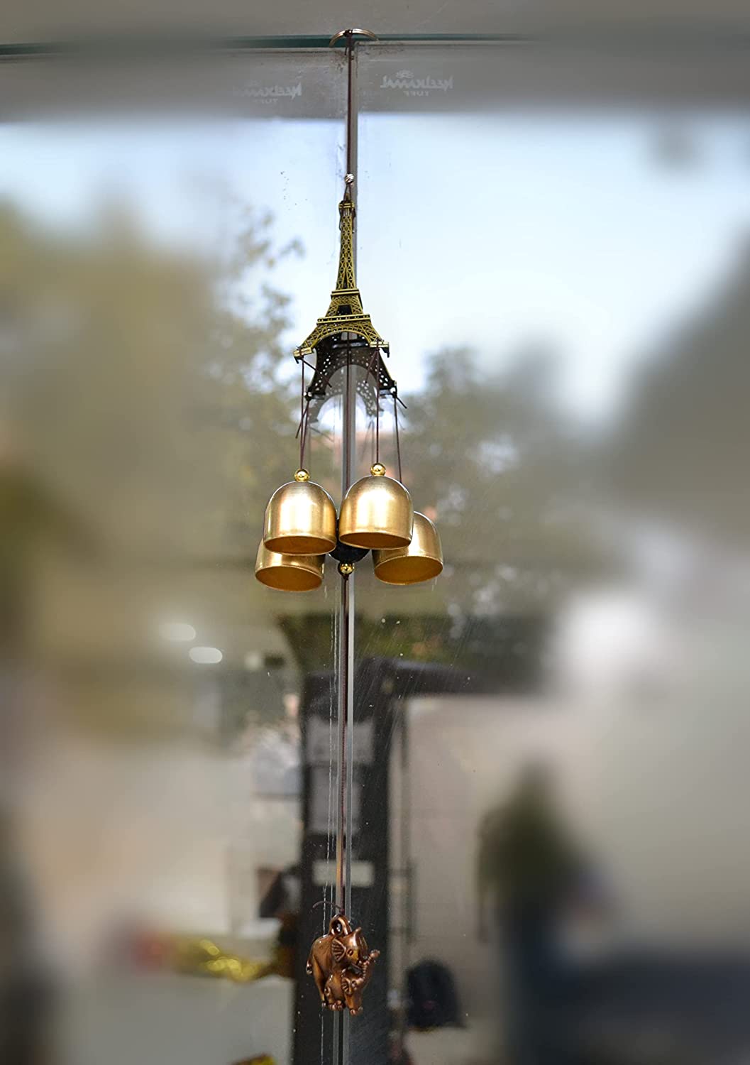 Metal Eiffel Tower Wind Chime Hanging