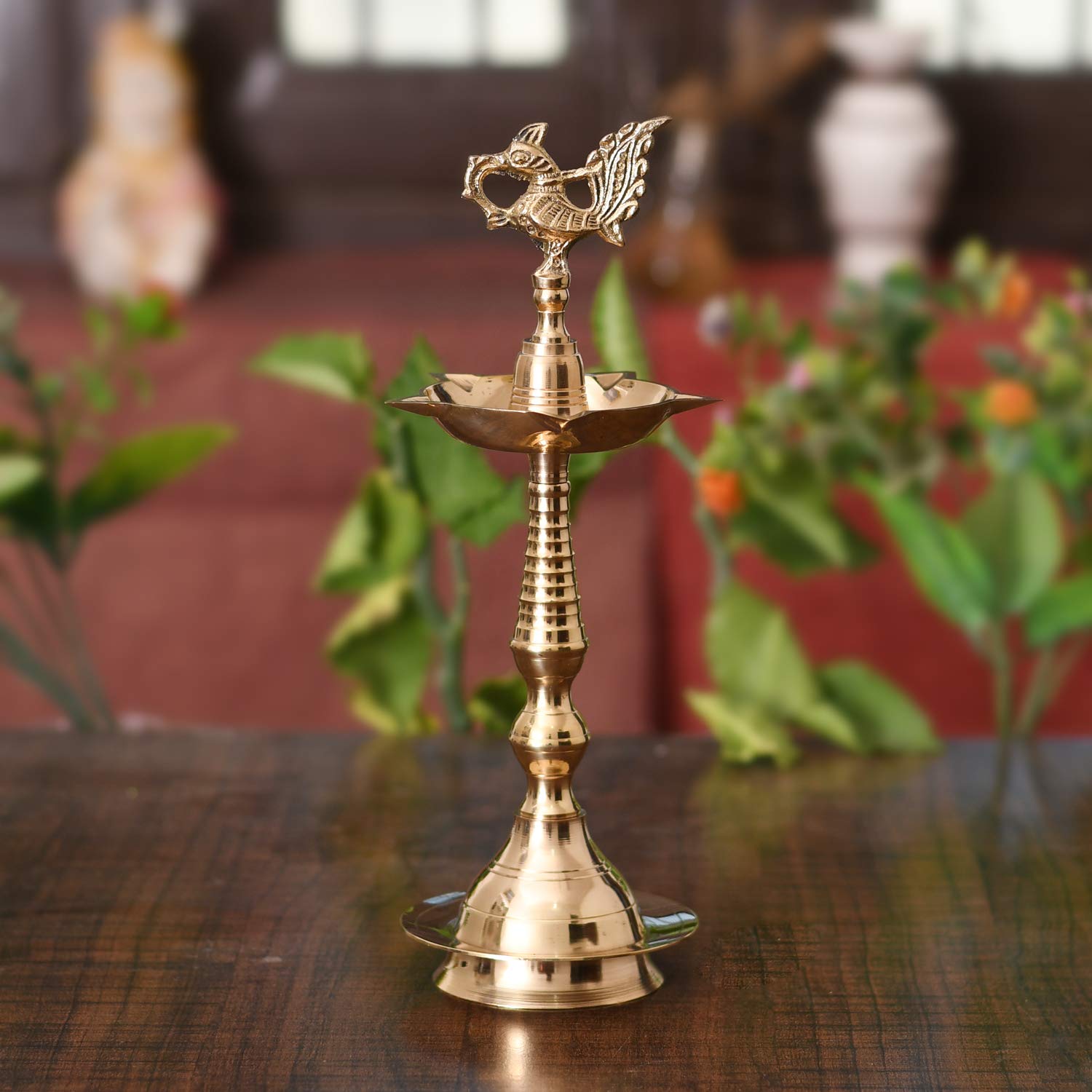 Brass Kerala Diya Stand for Puja