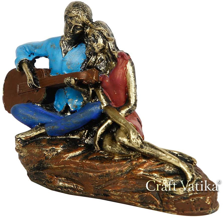 Romantic Couple Sitting Together Decorative Showpiece