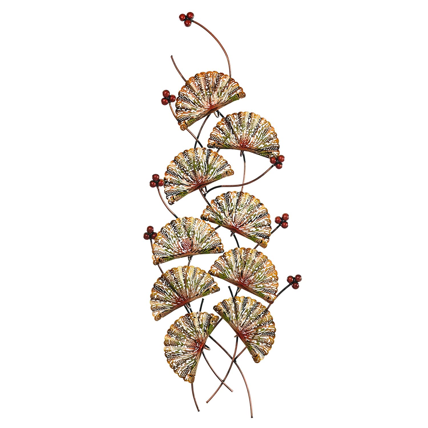 Metal Multicolor Cut Leaf Mounted Wall Hanging Showpiece