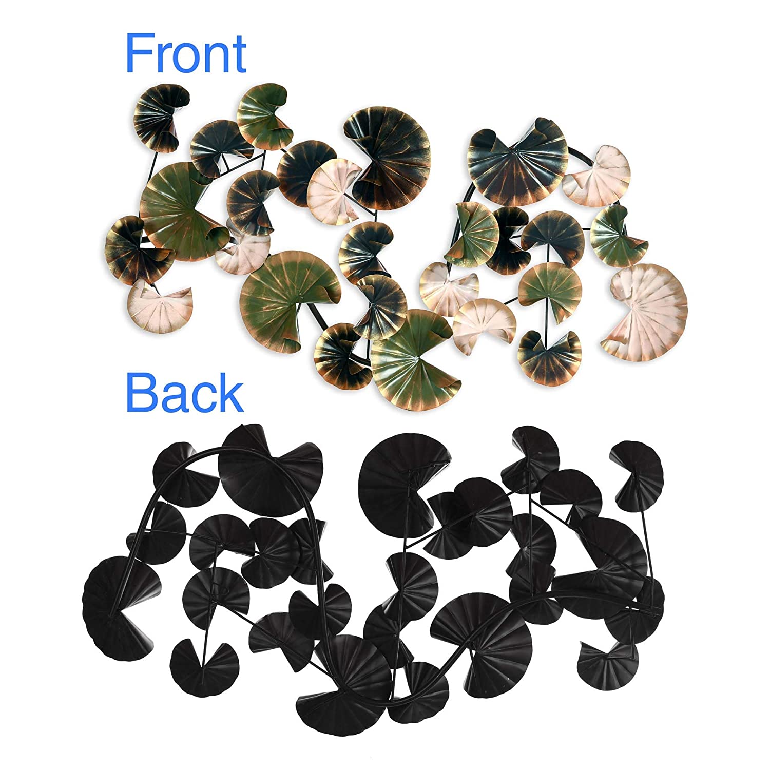 3D Floral Round Cut Off Disc Iron Wall Decor Art Showpiece