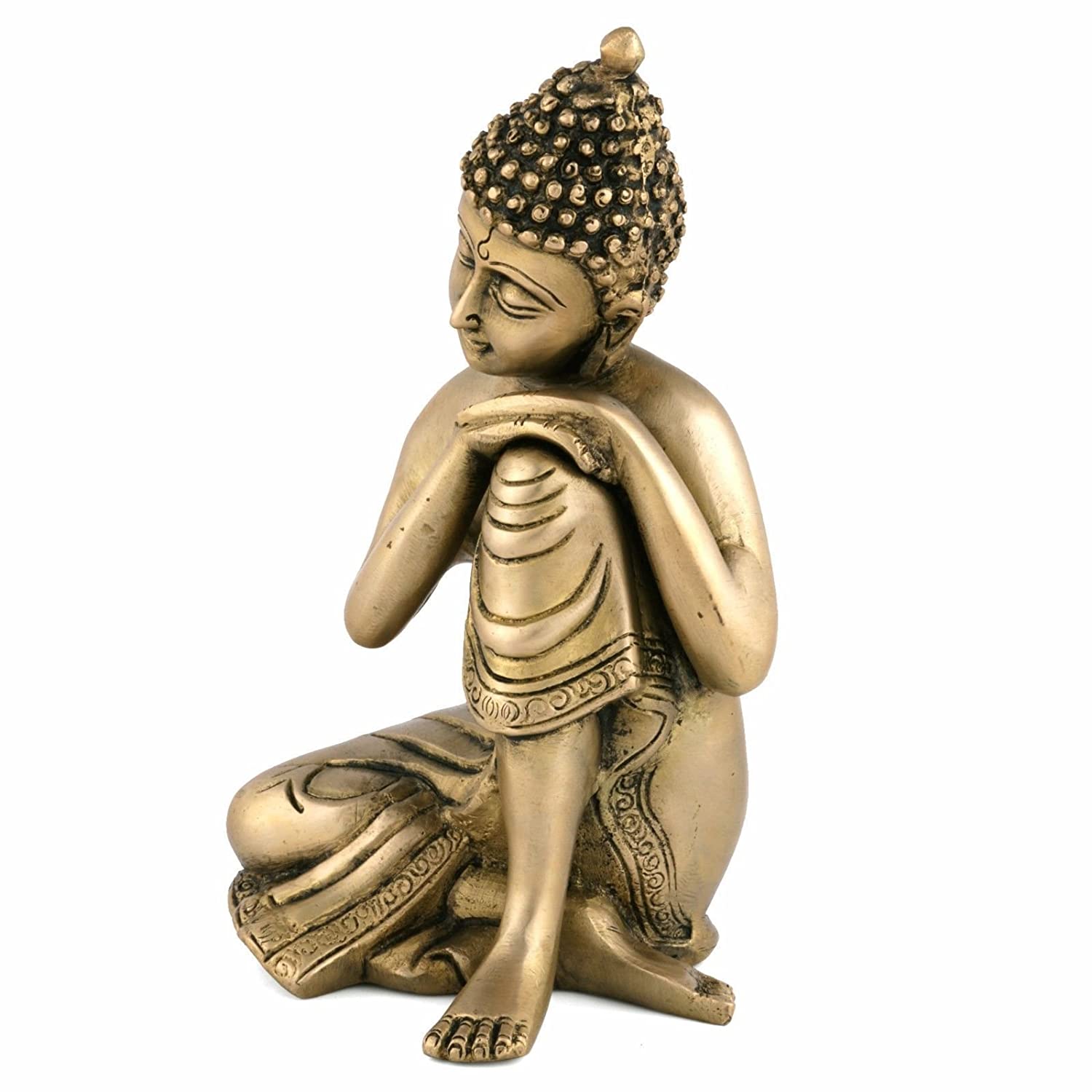 Brass Thinking Buddha Idol Showpiece