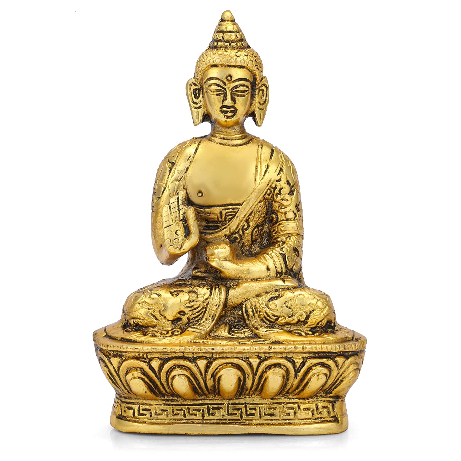 Metal Blessing Buddha Idol Showpiece