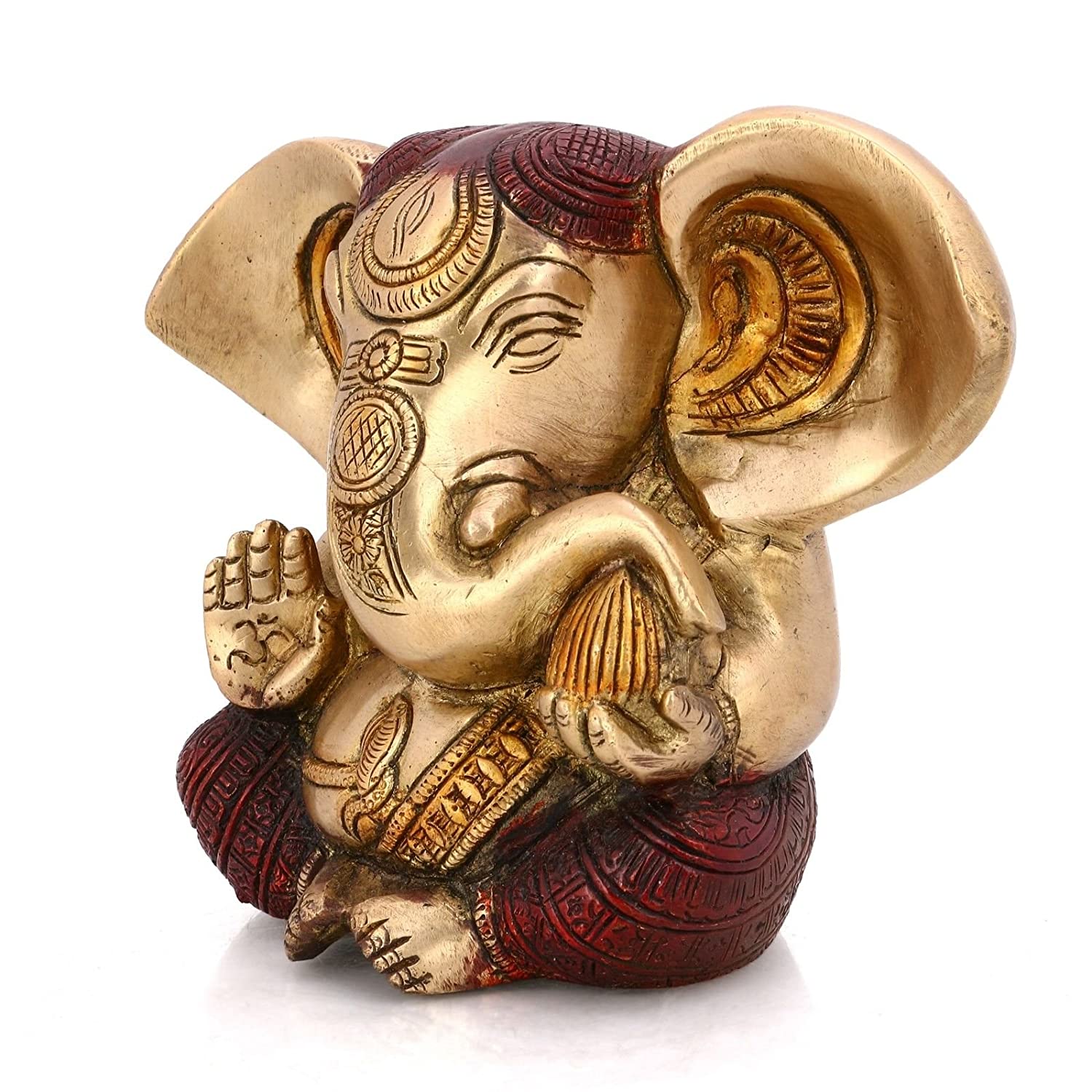 Brass Sitting Long Ear Ganesh Idol Statue Gbs205