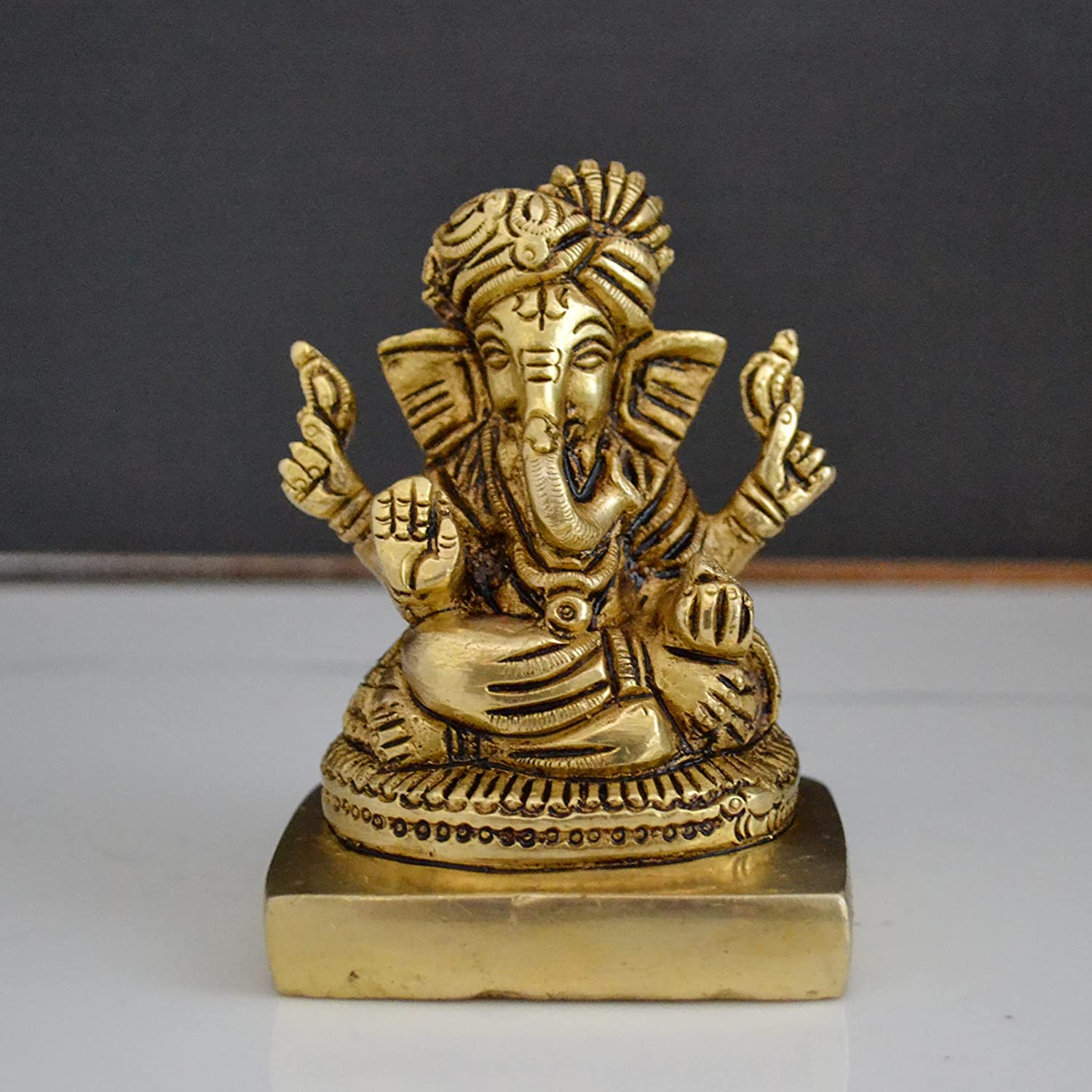 Brass Ganpati Idols Statue for Home Pooja