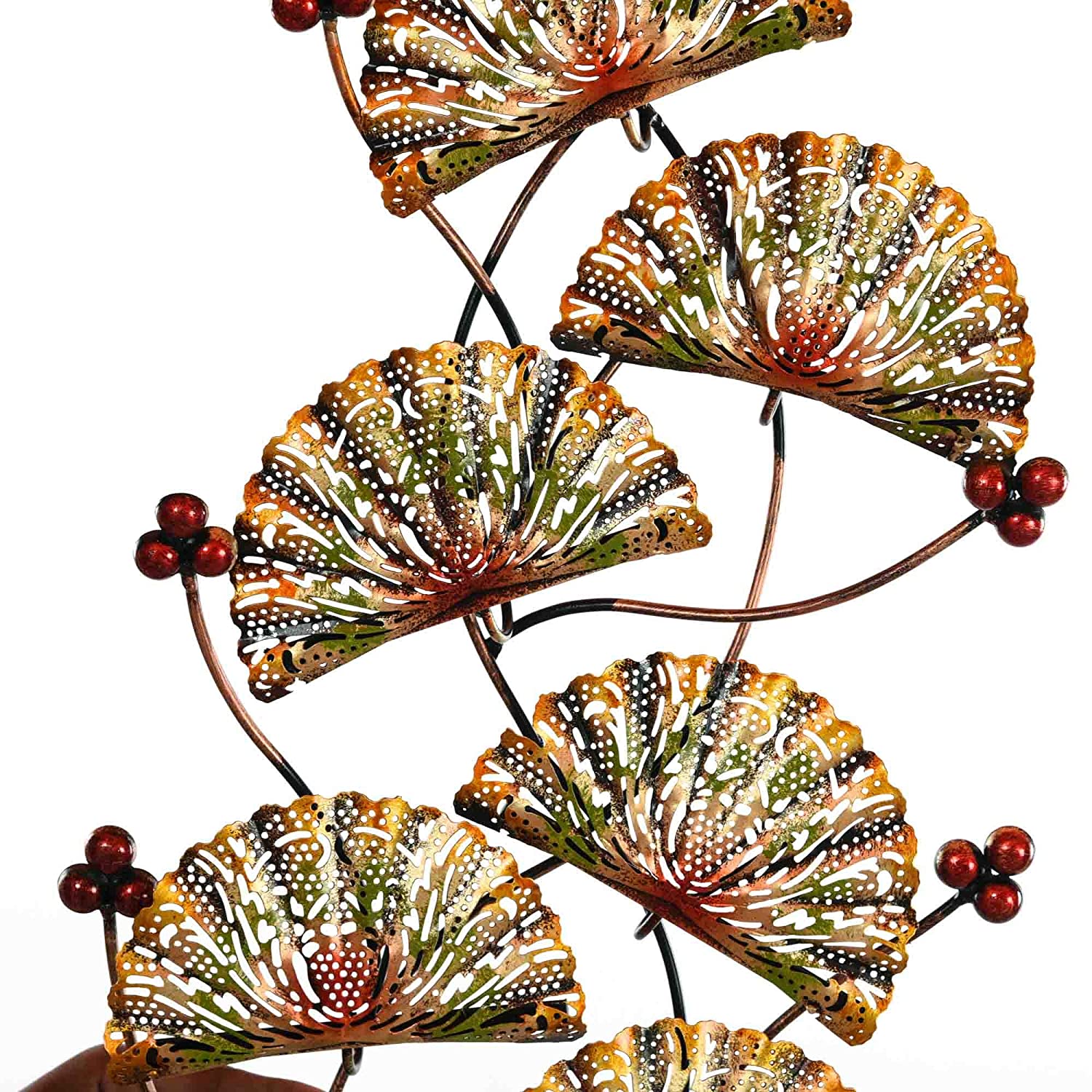 Metal Multicolor Cut Leaf Mounted Wall Hanging Showpiece