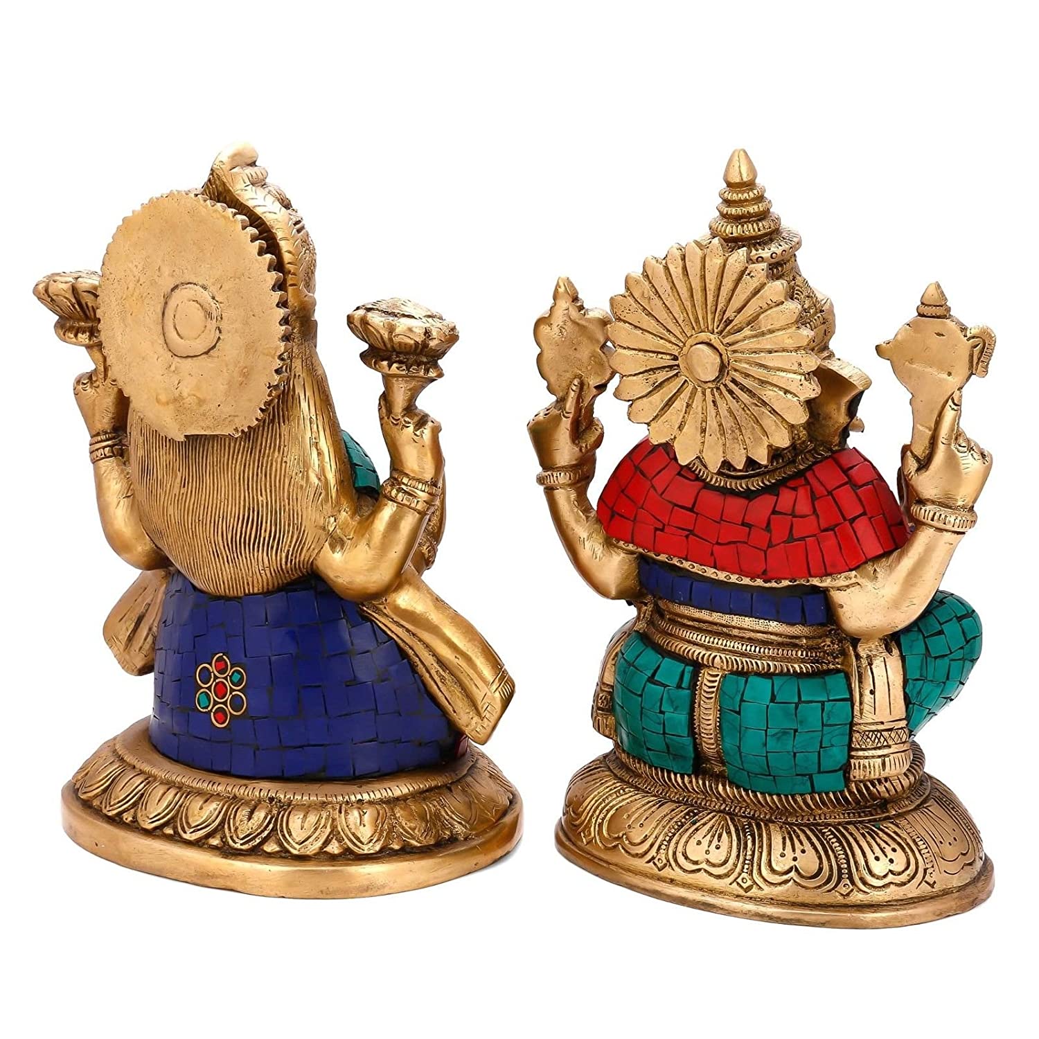 Brass Laxmi Ganesh Set Idol Murti Showpiece