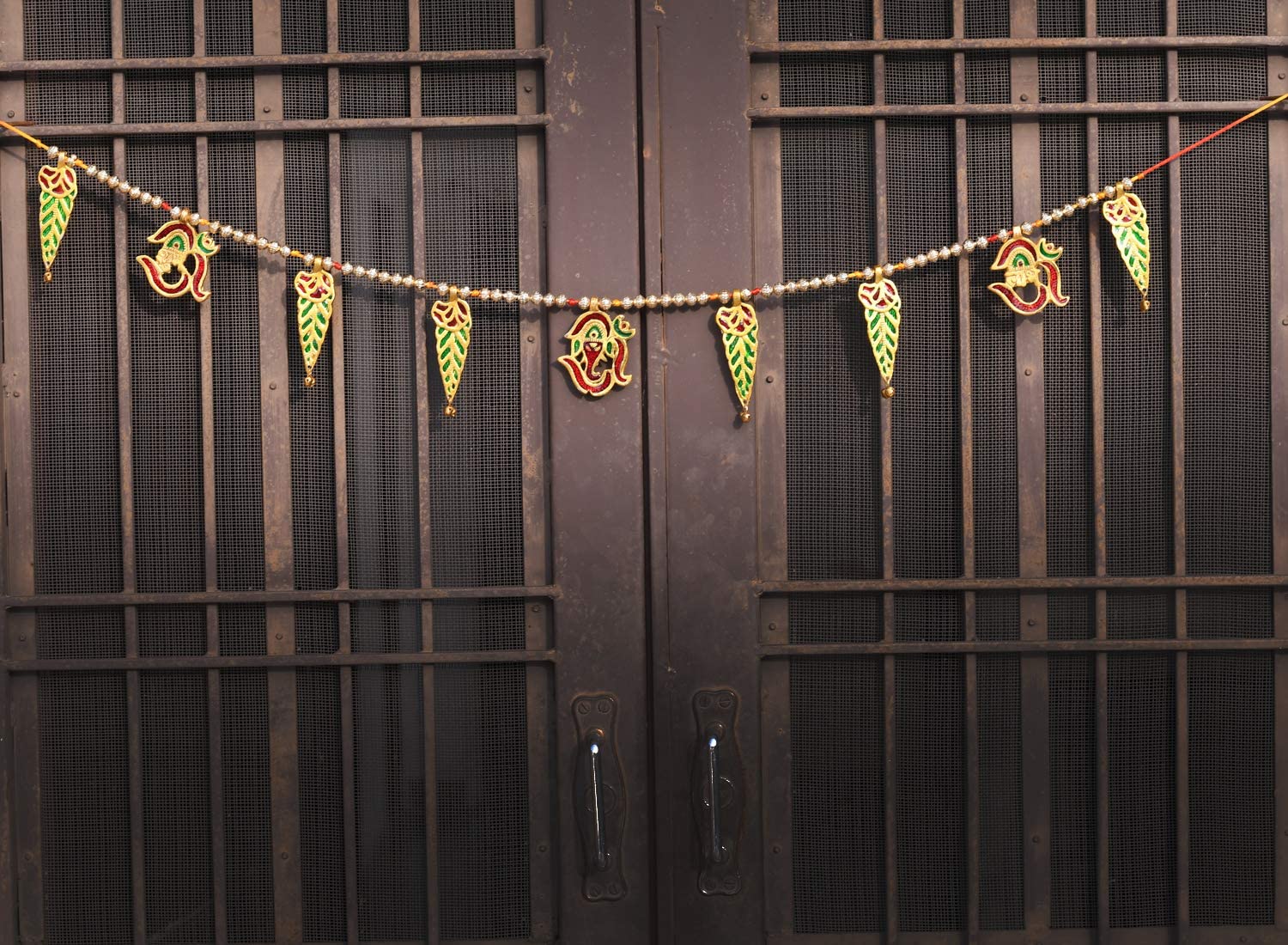 Ethnic Shub Labh Metal Toran/Bandarwal Door Wall Hanging