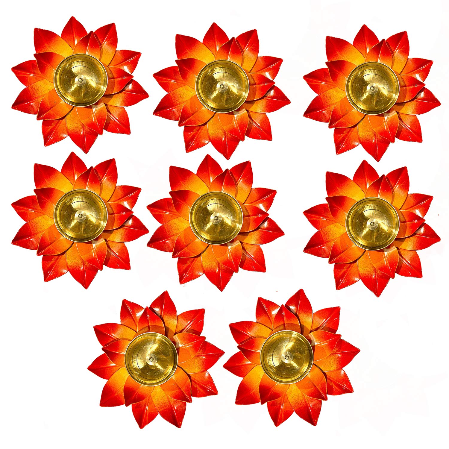 Brass Diya Deepak Oil Lamp Small Lotus Kamal Shape For Home Temple