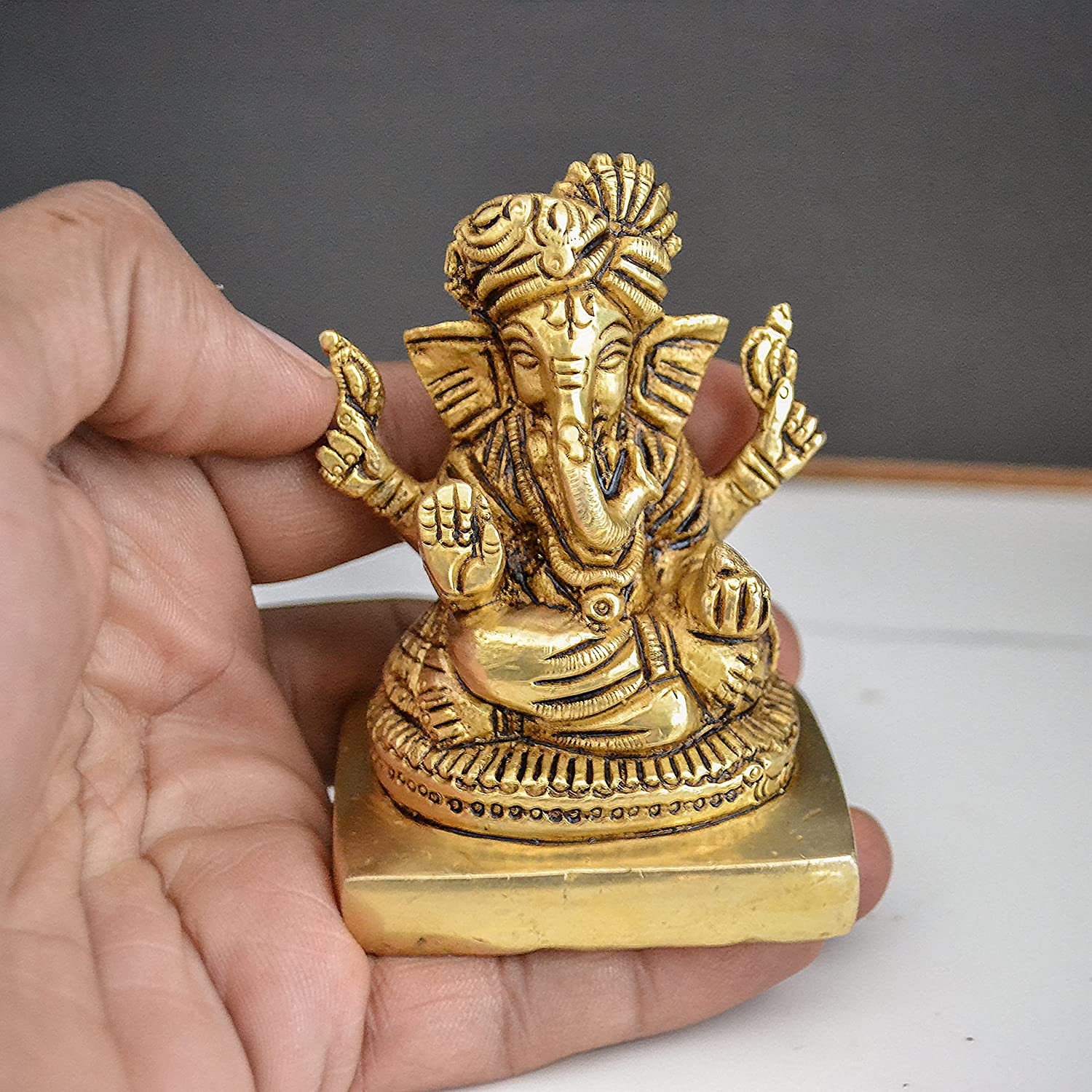 Brass Ganpati Idols Statue for Home Pooja