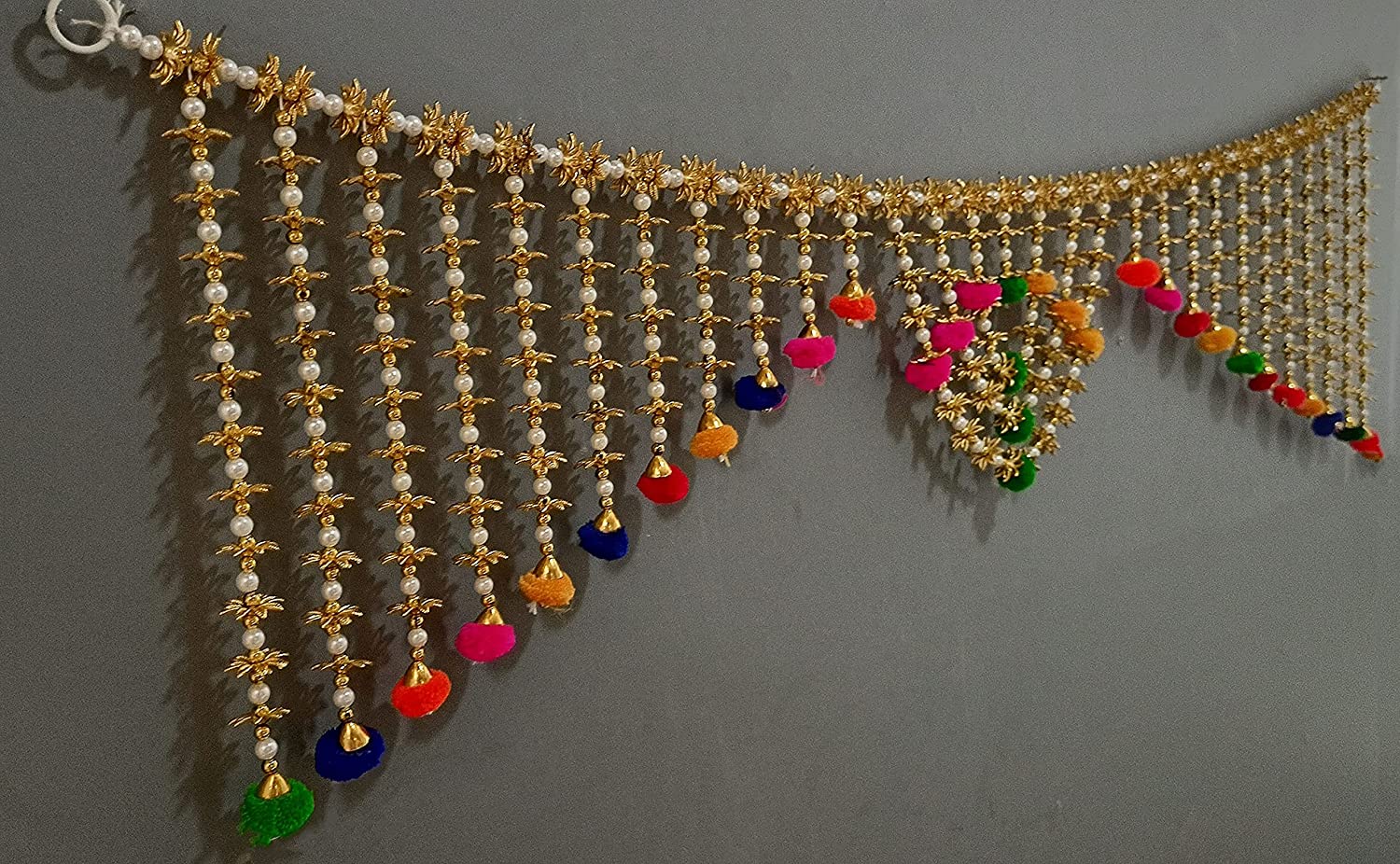 Golden Pompom Bandarwal For Door Decoration