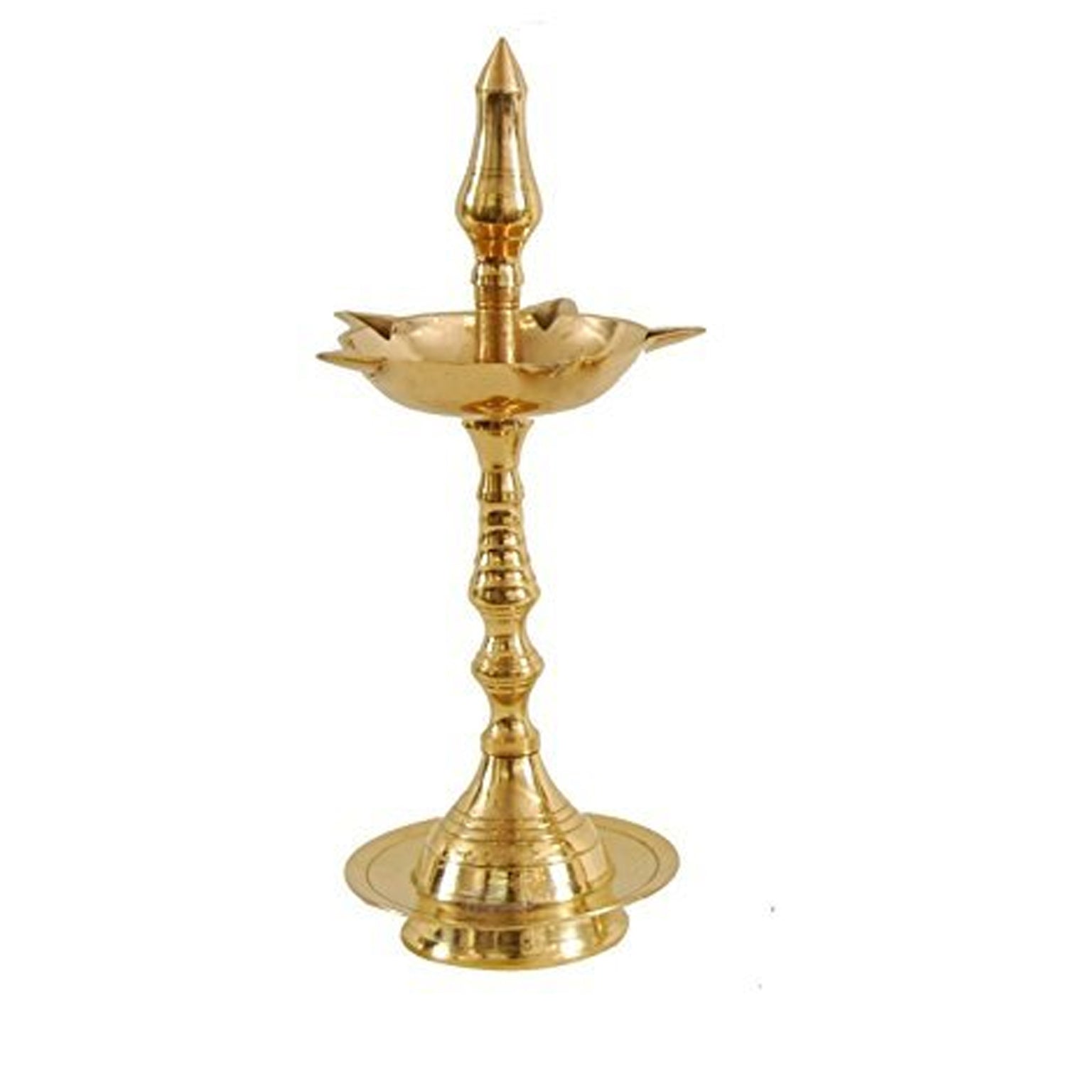 Brass Fancy Kerala Diya Oil Lamp for Puja