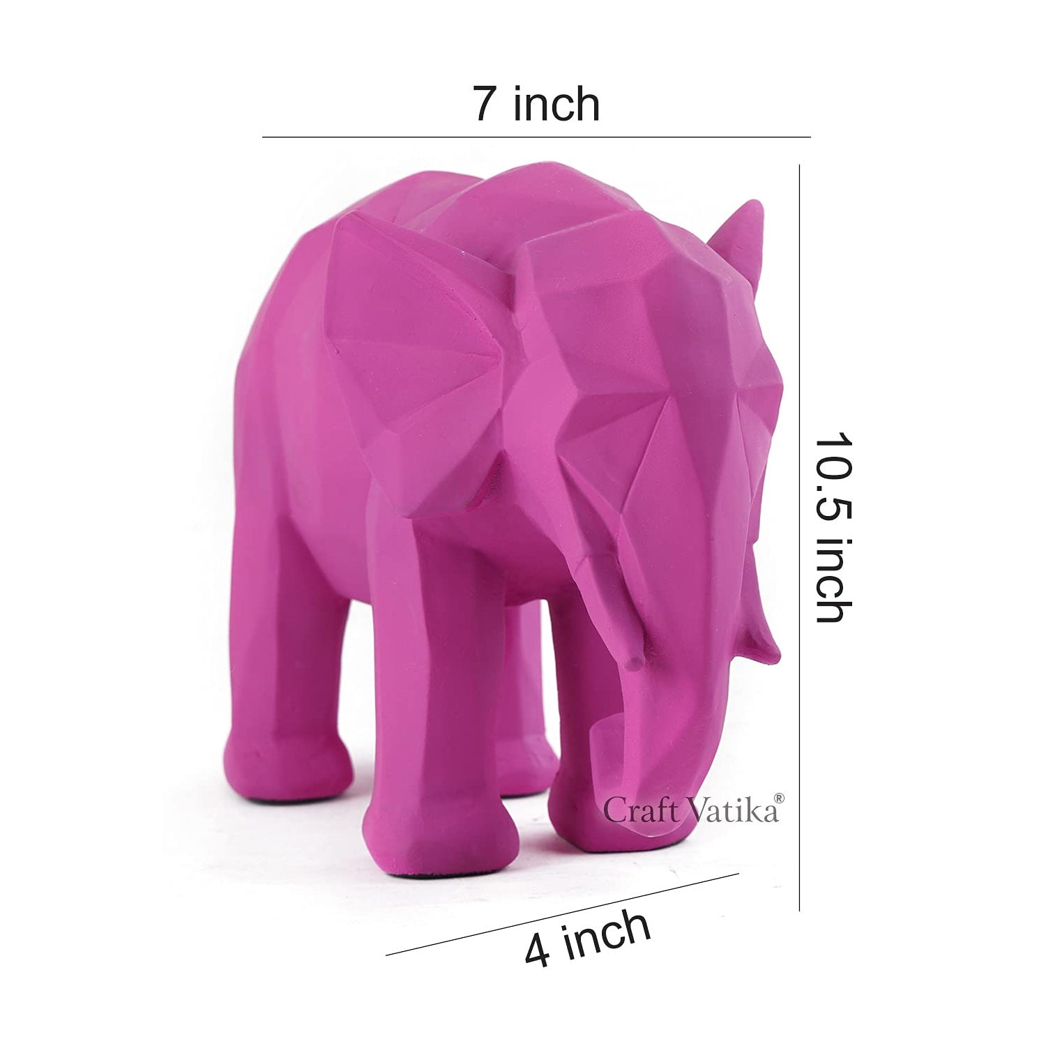 Geometric Animal Showpiece of Pink Elephant Figurine