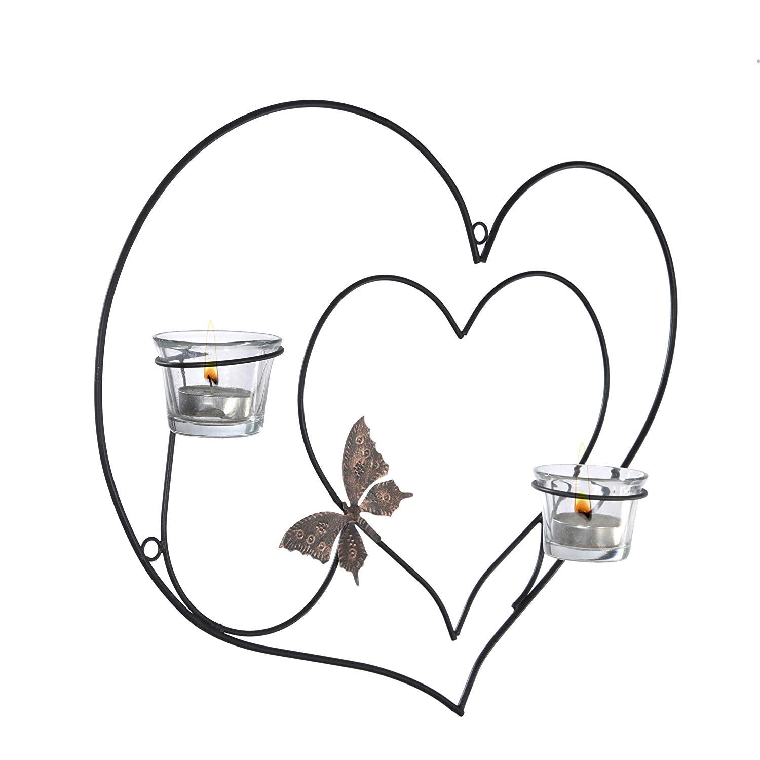 Heart Shaped Hanging Tealight Candle Holder