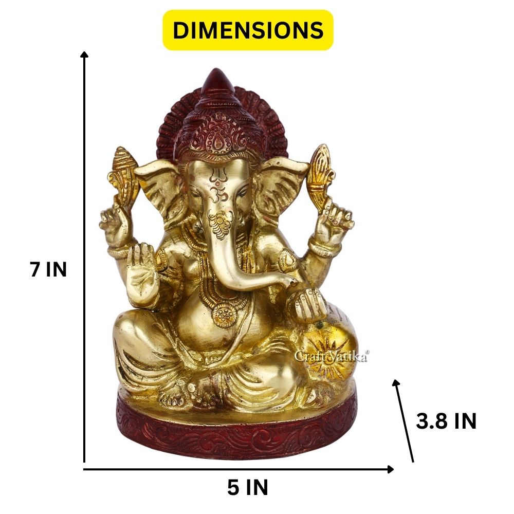 Brass Blessing Ganesh Murti Idol Statue Gbs118