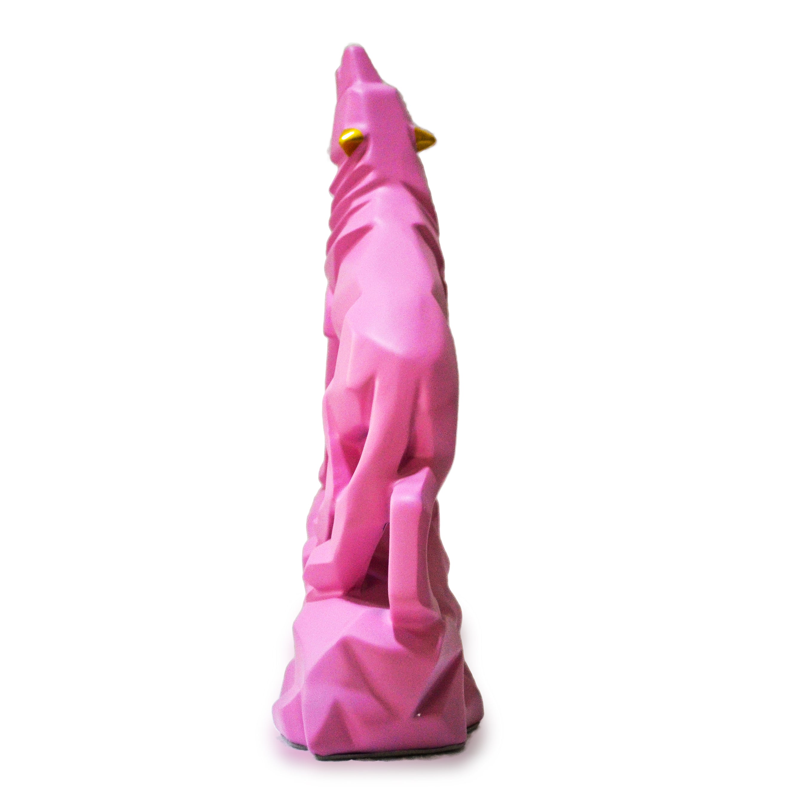 Resin Geometric Pink Wolf Statue For Home Decor