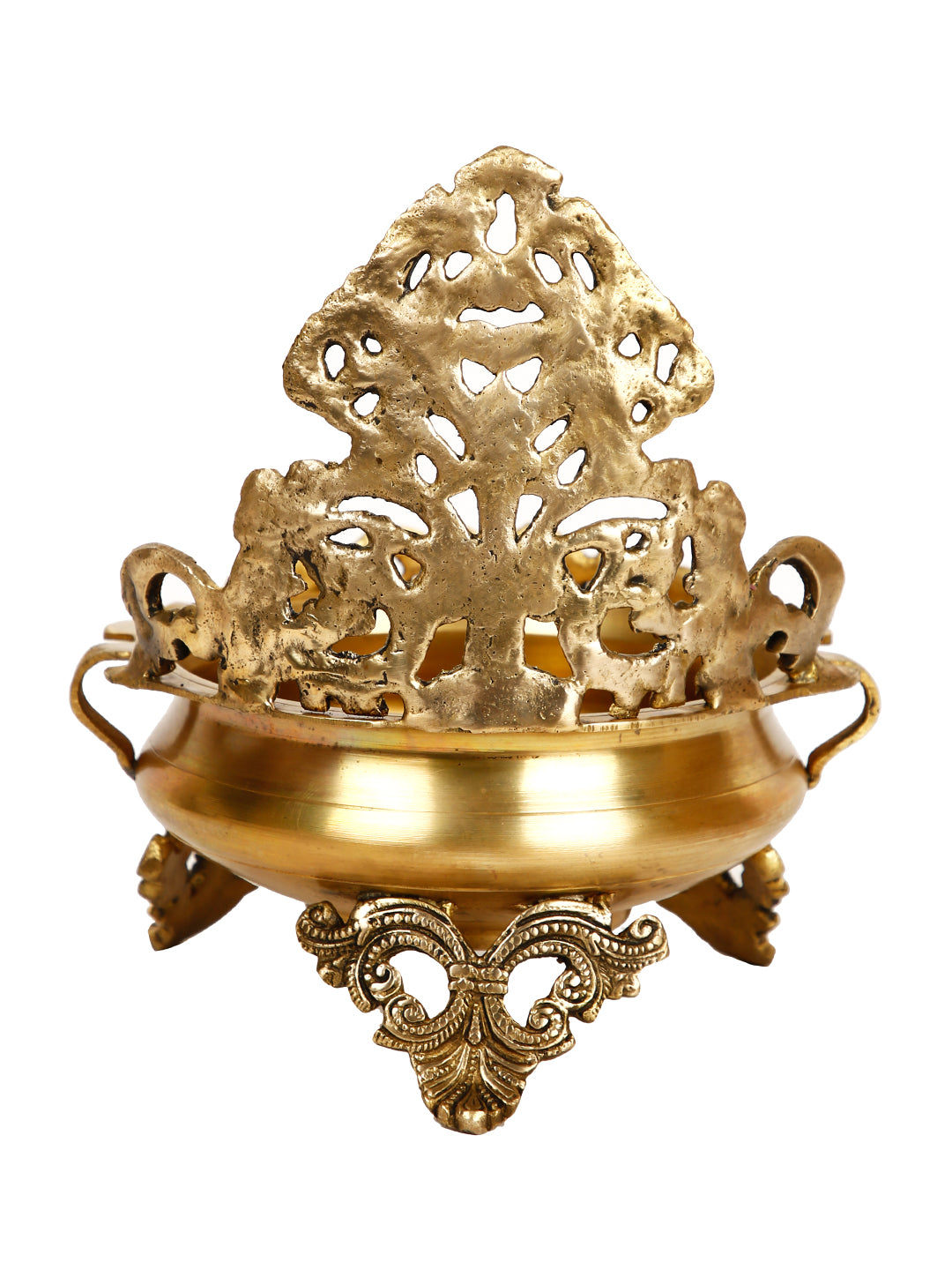 Brass Urli Bowl Showpiece for Floating Flowers