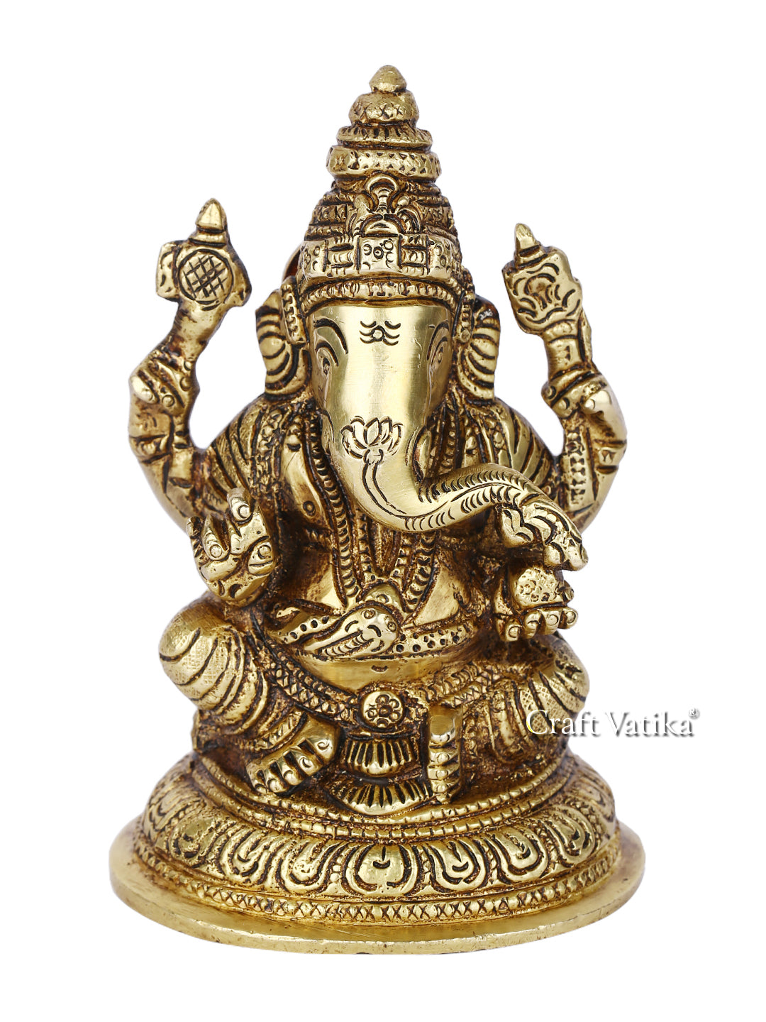 Brass Ganpati Idols Statue For Home Pooja Gbs242