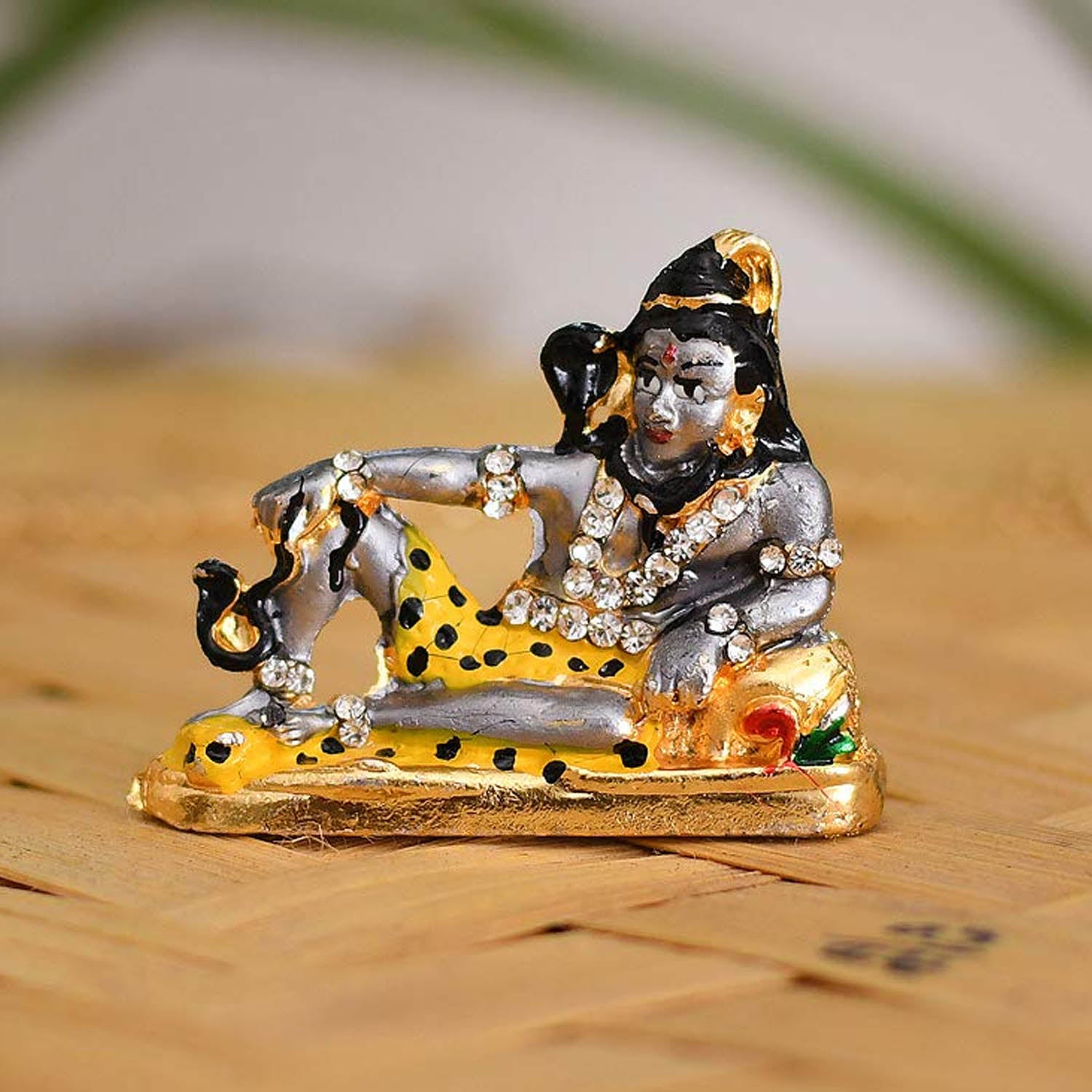 Resting Shiva Idol Metal Statue