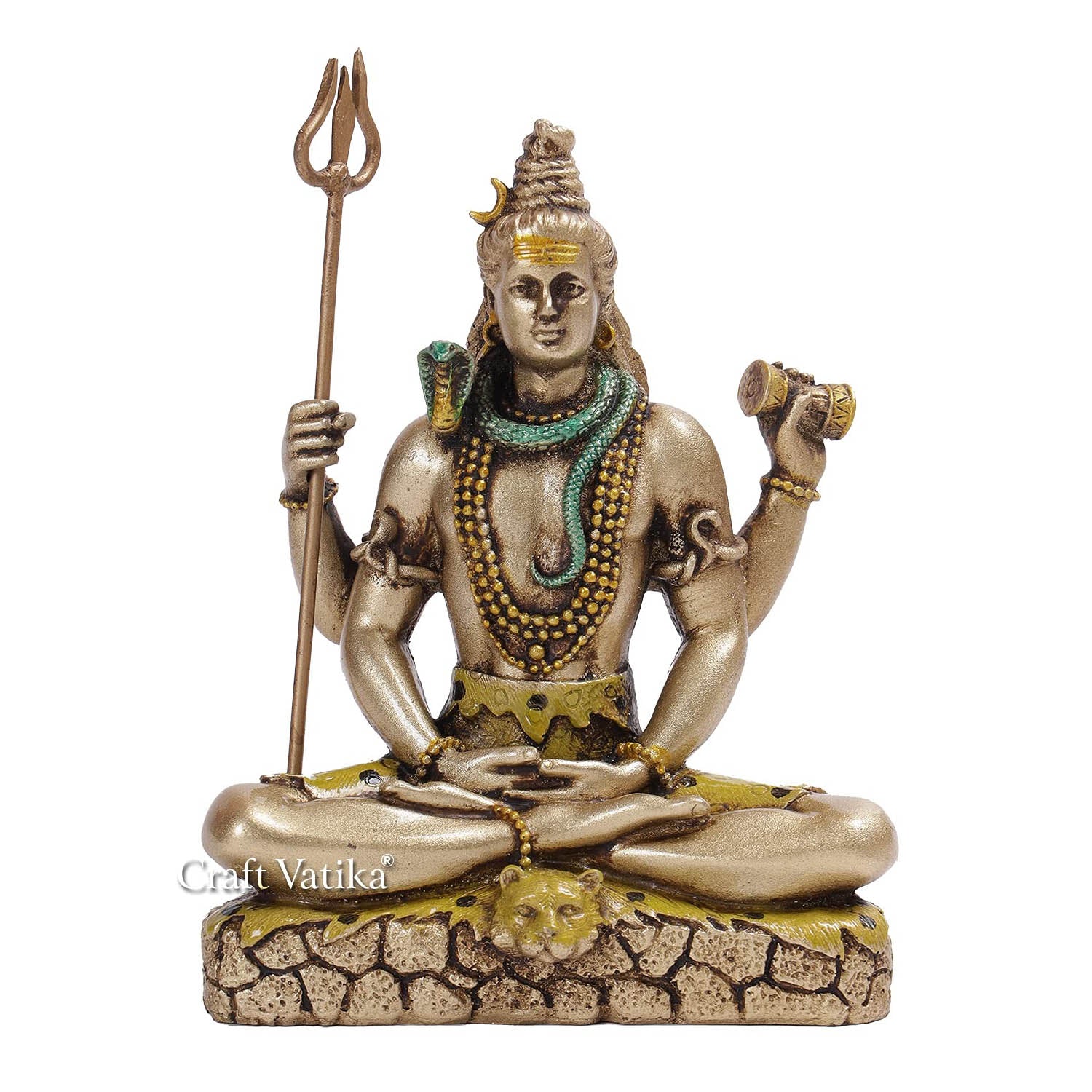 Lord Shiva / Bholenath Sitting in Padmasana Deity Statue