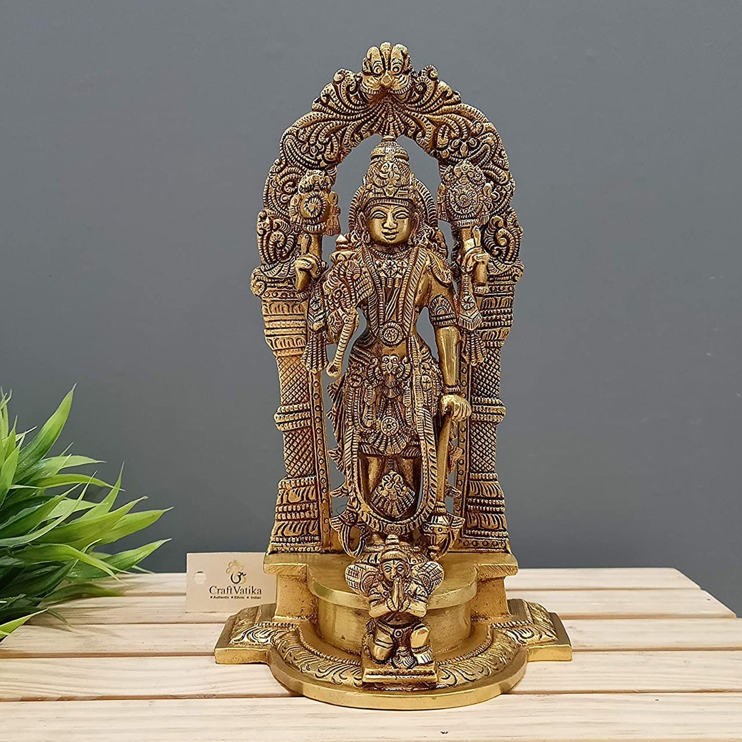 Brass Standing Laxmi narayan vishnu Idol Murti Statue (Set Of 2)