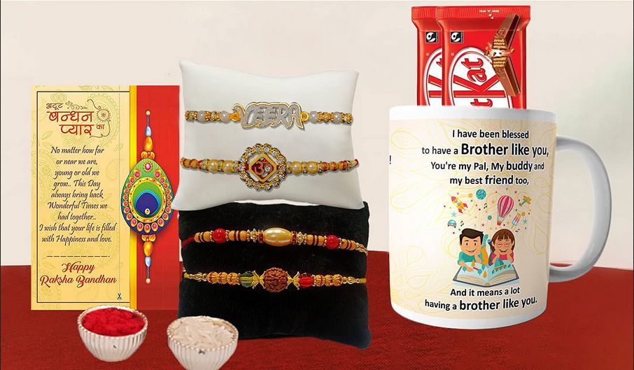 Rakhi with Mugs.