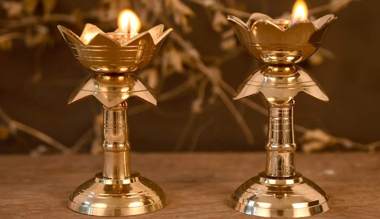 Brass Lotus Diya