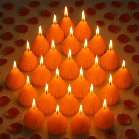 Soya Wax Candles Set of 20 Modak Shape Wax Candles for Festival Decor (TCMH473-2PKT)