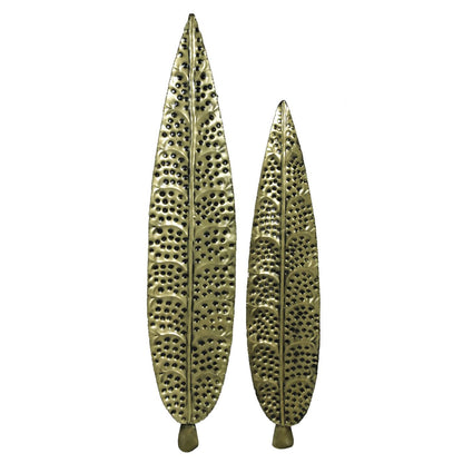 CraftVatika Metal Iron Ham Leaf Couple Wall Art Sculpture And Hanging Decor For Living Room And Office - DFMW413