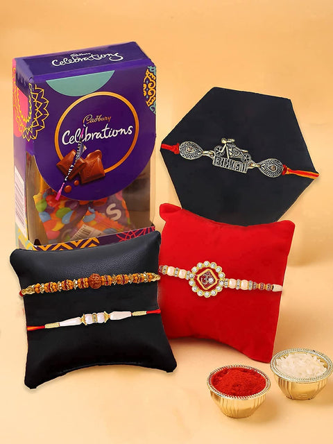 Cadbury Rakhi Combo with Chocolates for Brother RAKHI152-Celebration Choc