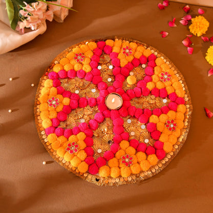 Rangoli Mats for Floor Pooja Decoration Items, Diwali Decoration for Home ( RANG205 )