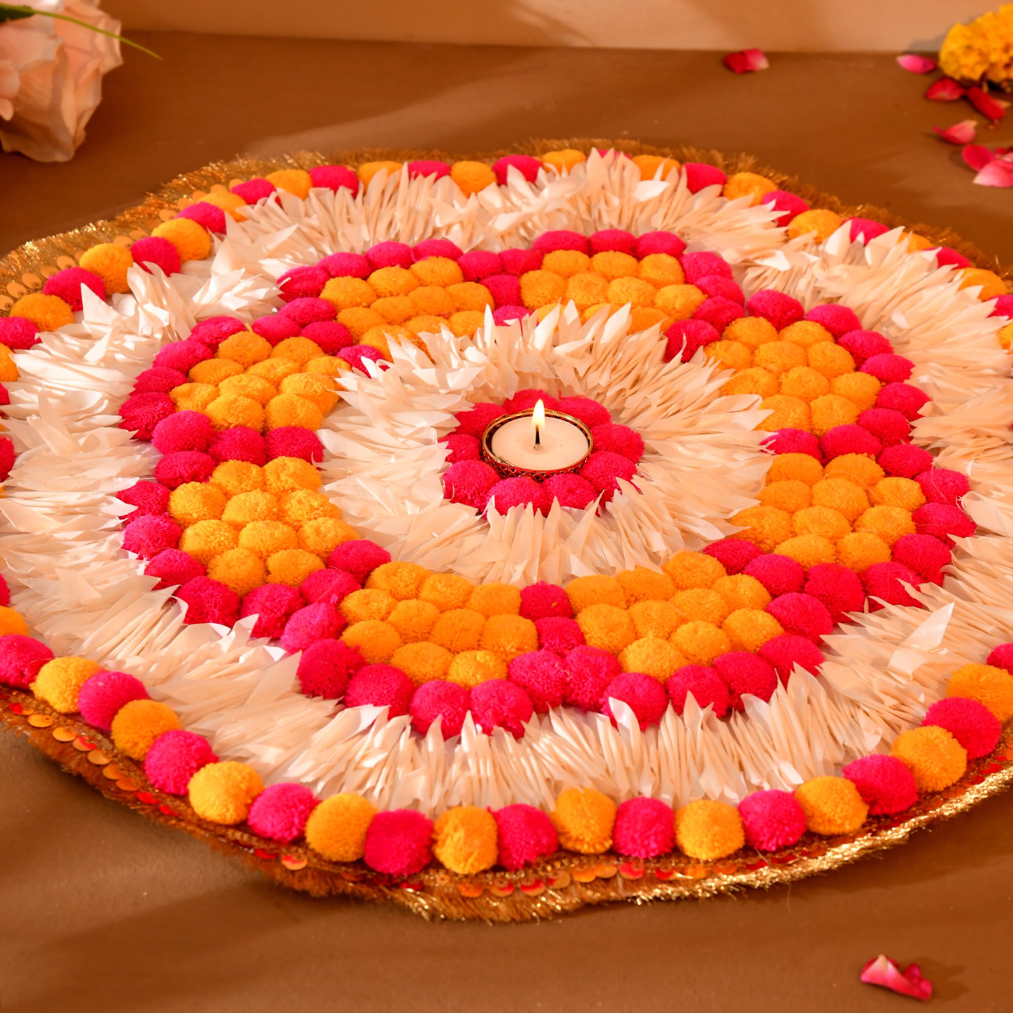 Diwali Decor Items, Rangoli Mats for Floor Pooja, Diwali Decoration for Home ( RANG204 )