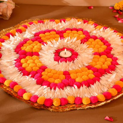 Diwali Decor Items, Rangoli Mats for Floor Pooja, Diwali Decoration for Home ( RANG204 )