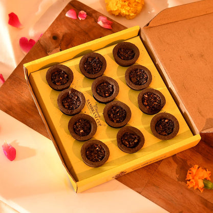 Sambrani Dhoop Havan Cups Set of 12, Pooja Decoration Items for Daily Hawan Pooja (PA115)